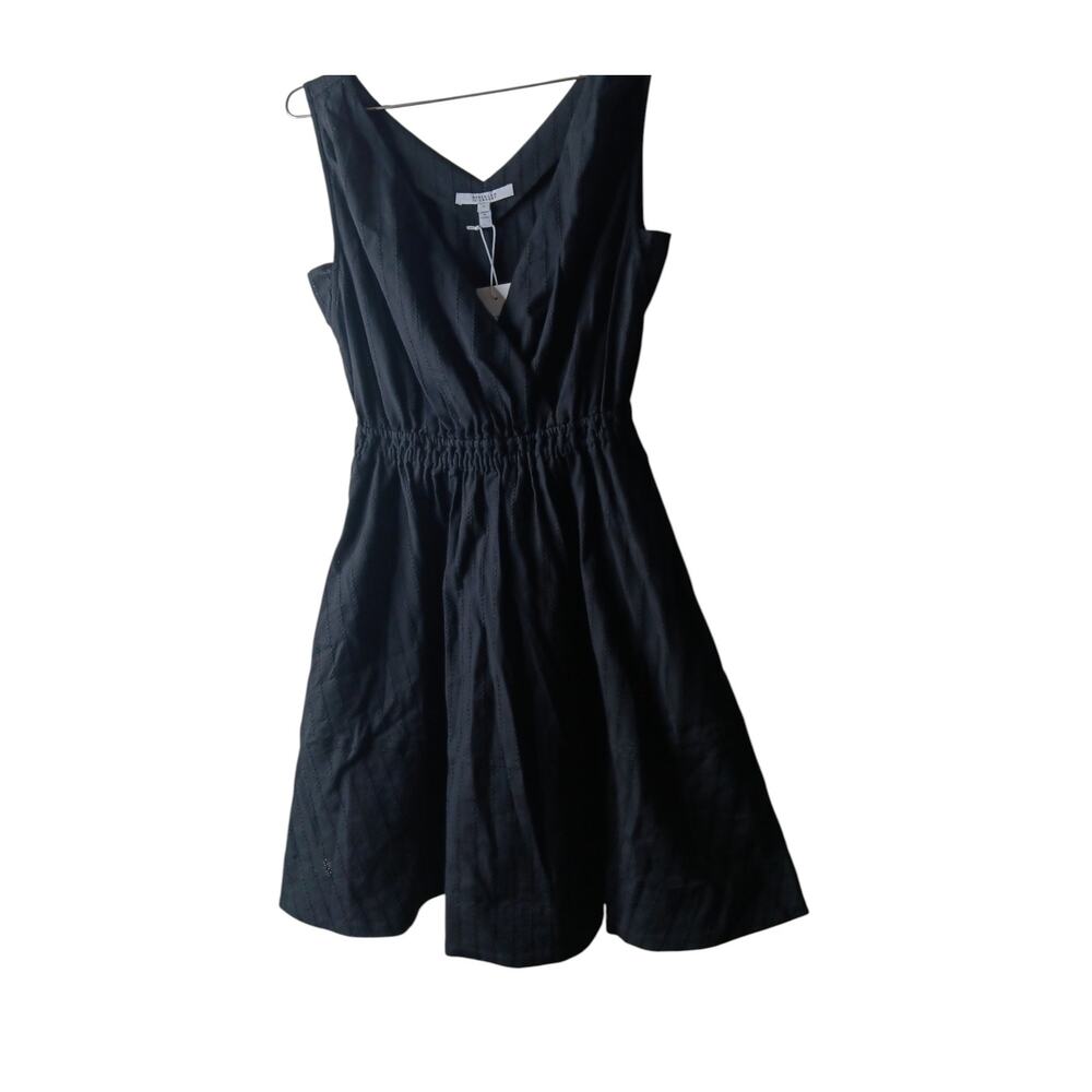 Derek Lam 10 Crosby Abby Black Cotton Tie Waist Mini Dress Sz 0 NWT $425 - Picture 5 of 16